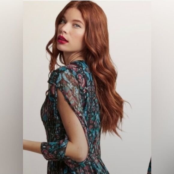 ModCloth Floral Metallic Maxi Dress - Picture 9 of 9